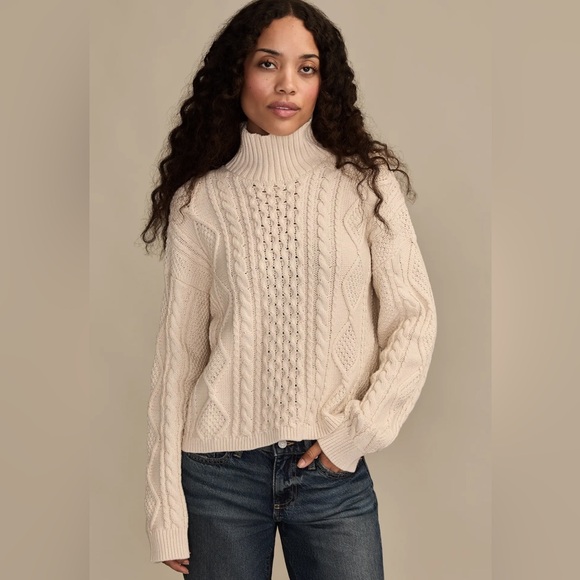 Lucky Brand Sweaters - NWT Lucky Brand‎ Cable Turtle Neck Sweater